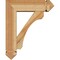 Ekena Millwork Legacy Arts and Crafts Rough Sawn Bracket w/ Offset Brace, Western Red Cedar, 6"W x 18"D x 22"H BKT0604X18X22LEC03RWR - alternate 3